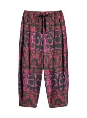 Desigual26春夏新品Lacroix联名宽松肌理印花萝卜裤女式休闲裤