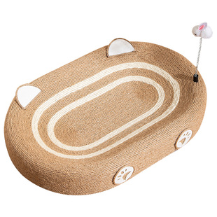 能玩能睡丨剑麻猫抓板窝耐磨不掉屑一体超大号圆形猫爪板猫咪窝盆