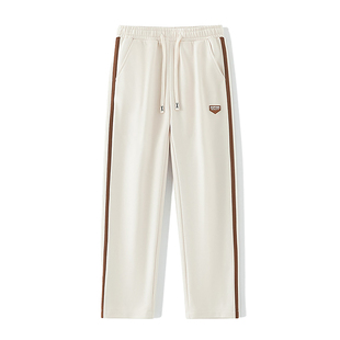 86FANG DEPT.春秋港风休闲重磅条纹直筒阔腿裤男女宽松大码运动裤