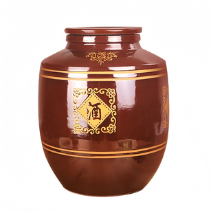 酒坛存酒土陶加厚酒罐发酵存酒窖藏酒瓶陶瓷密封50斤100斤大酒缸