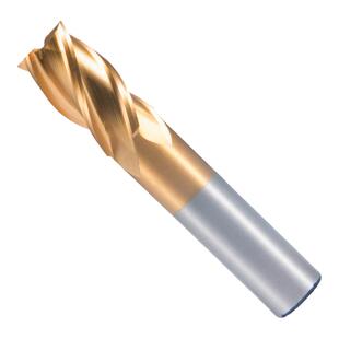 白钢铣刀含钴涂层加硬2刃3刃4刃直柄高效数控专用高速钢立铣刀