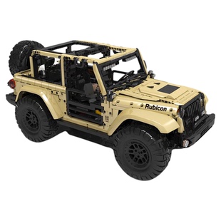 宇星模王13184牧马人国产积木高砖1:6越野车拼装模型玩具高难度