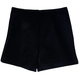 高腰短裤2025新款春夏韩版宽松显瘦百搭超短纯黑色提臀常规女裤子