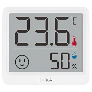 杜克 THmini温湿度计时钟室内家用高精度表数显时钟可贴可立