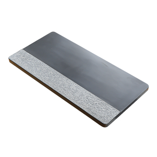 天然石茶盘乌金石茶台黑金石客厅家用单盘石头茶盘茶具茶台托盘