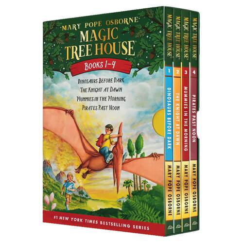 神奇树屋英语原版Magic Tree House4册全套神奇的树屋英文原版绘本中小学儿童课外阅读章节桥梁小说进口书籍魔法树屋搭小屁孩日记