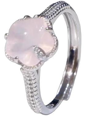 水晶戒指女2026新款S925银食指戒