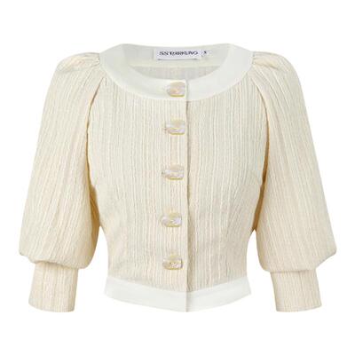 SSPARKLING定制LOGO树脂纽扣上衣