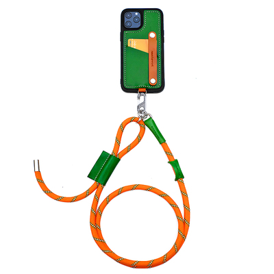 周迅同款苹果真皮手机壳斜挎挂绳