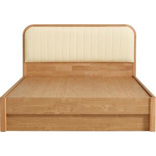 林氏儿童床原木风1米5男孩女孩多功能拖床拼接床地台床单人床木业