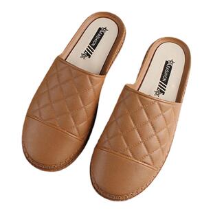 包头半拖鞋女鞋外穿新款时尚懒人鞋休闲防水沙滩鞋半托凉拖鞋平底