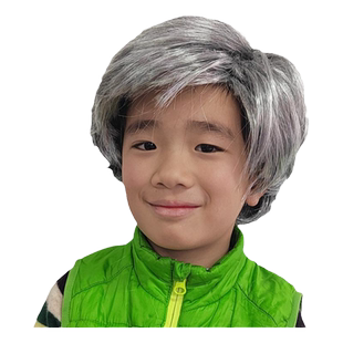 老爷爷装扮假发灰色男发短发老奶奶太太道具头饰幼儿园角色扮演
