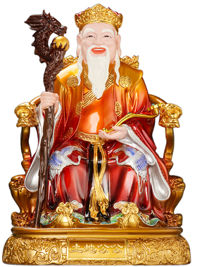 新款吉祥土地奶奶家用供奉福德正神社神树脂神像摆件铜彩红土地婆