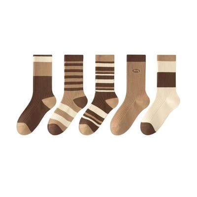 20双装美拉德女士运动袜子女四季网红款中筒袜吸汗潮流ins百搭