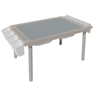 方拓积木贝咕库儿童游戏学习写字画画玩具桌大颗粒早教实木质桌子