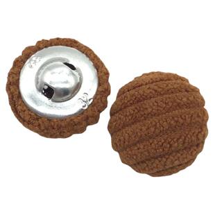 蘑菇纽扣8条粗灯芯绒布包扣儿童毛衣外套红色包布扣子紫色小纽扣