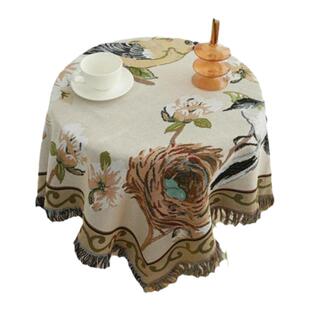 客厅加厚高克重棉麻莫兰迪色抗皱外贸美式欧式桌布氛围感台布原单