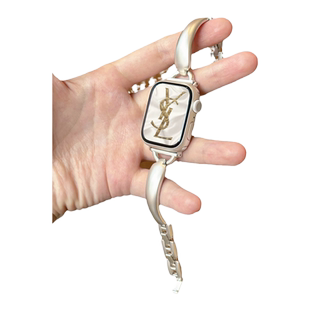 适用AppleWatch手镯款表带S11/9苹果手表不锈钢表带iwatch新款金属S10/8/7/6高级感气质百搭小蛮腰细款SE女款