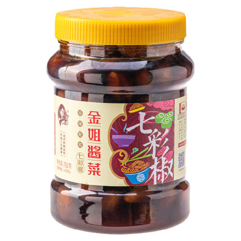 横州金姐七彩椒爽脆香辣瓶装泡椒