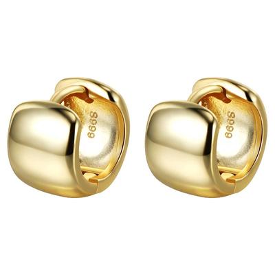 999纯银宽面耳圈女2025年新款