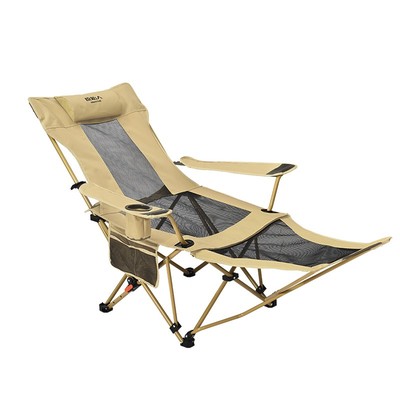 原始人躺椅户外折叠椅便携式月亮椅休闲办公室午休露营椅子沙滩椅