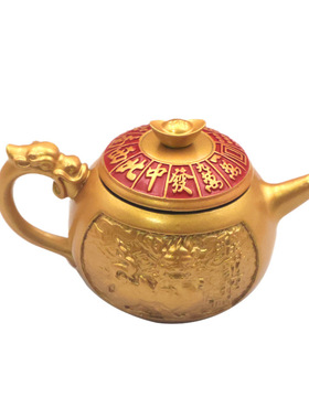 新款貔貅金蟾把把壶转转发财麻将把把壶桌面摆件工艺品送礼手把件