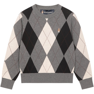 暇步士童装儿童线衣25秋冬新品男童学院风套头衫内搭女童保暖毛衣