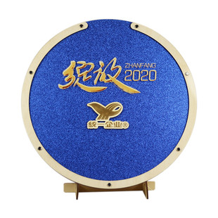 蓝色圆形木签到框创意结婚礼个性创意签到本墙爱心木片签到板道具