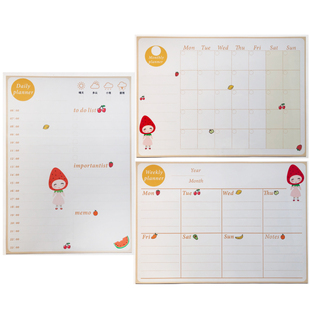 磁铁白板冰箱贴月计划备忘留言书写板可擦写装饰磁性辅食记录贴