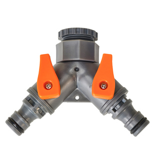 德漪1寸6分4分带开关阀门三通洗车水管接头软管快速接头Y型分水器