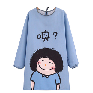 长袖围裙厨房家用网红罩衣工作服女士围腰做饭大人洋气男2026新款