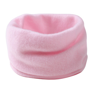 ACUC羊绒儿童围脖冬保暖女孩男童宝宝纯色简约针织毛线脖套礼盒装