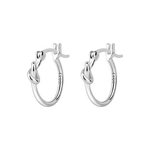 999纯银耳饰张子枫素圈耳环女独特设计感ins风养耳洞耳钉小众耳圈