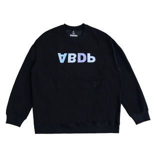 ABDP春季新款男士美式圆领卫衣落肩宽松运动休闲印花套头潮流街头