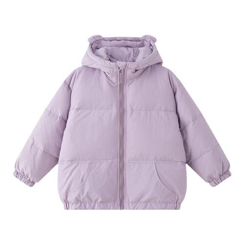 男女童三防羽绒服冬装2024新款宝宝90白鸭绒加厚连帽短段儿童外套