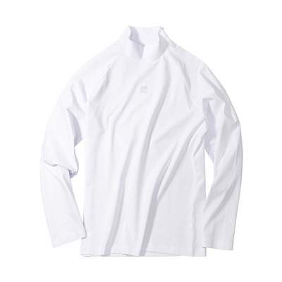 布先生半高领长袖打底T恤男