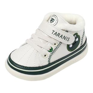 泰兰尼斯童鞋加绒男宝宝保暖宝宝冬天棉鞋软底鞋子女童婴儿学步鞋