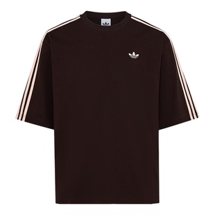 Adidas/阿迪达斯正品三叶草男士日常运动针织复古短袖T恤KG6333