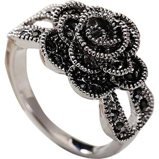 玫瑰花戒指2025新款宫廷镂空夸张小众轻奢高级感复古女士食指指环