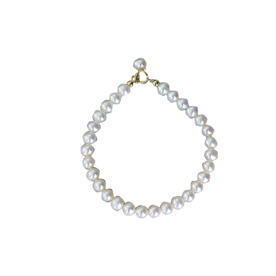 14K包金天然近圆淡水小珍珠手链