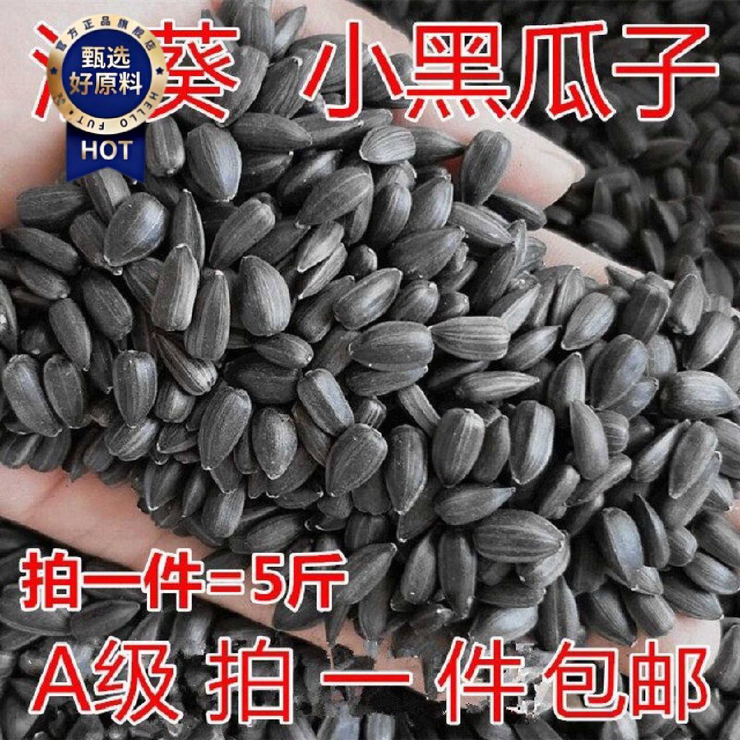 新优质黑珍珠小瓜子葵仁油葵籽鹦鹉鸟食仓鼠零食鸟粮包邮
