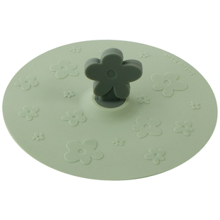 蓝莲花杯盖硅胶耐高温食品级盖子水杯马克杯通用大口径杯子软碗盖