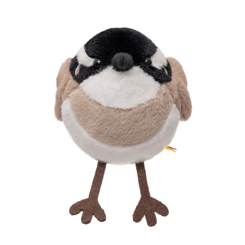 中国国家地理博物文创啾儿白头鹎毛绒玩偶发声小鸟公仔挂件礼物