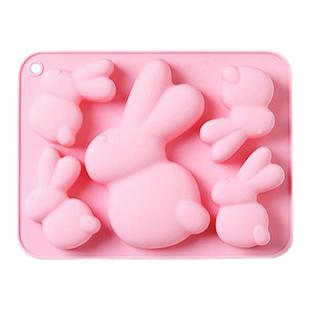 宁焙 5连复活节大耳兔硅胶模具蛋糕烤盘手工皂烘焙模具甜食节日模