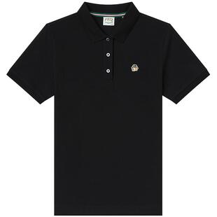 Hazzys哈吉斯短袖polo衫女春夏季通勤时尚休闲T恤三粒扣翻领上衣