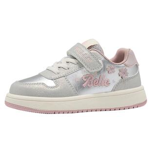 百丽童鞋女童板鞋魔术贴校园百搭透气儿童休闲鞋中大童软底德训鞋