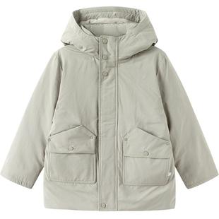 【premium】巴拉巴拉高端线冬季白鹅绒服温暖羽绒服连帽外套男童