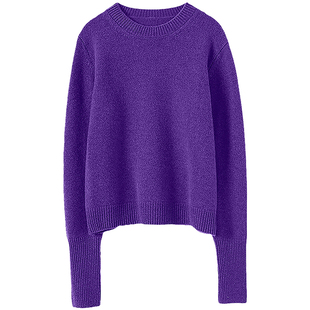 挚爱倾心！加厚山羊绒衫100纯羊绒女圆领套头毛衣秋冬季新款