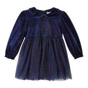 铅笔俱乐部童装2025春秋新款女小童连衣裙儿童网纱裙宝宝打底裙子