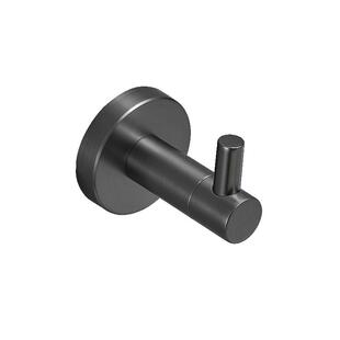 枪灰304不锈钢挂衣钩免打孔单挂钩卫生间单钩挂衣架壁挂墙上衣钩